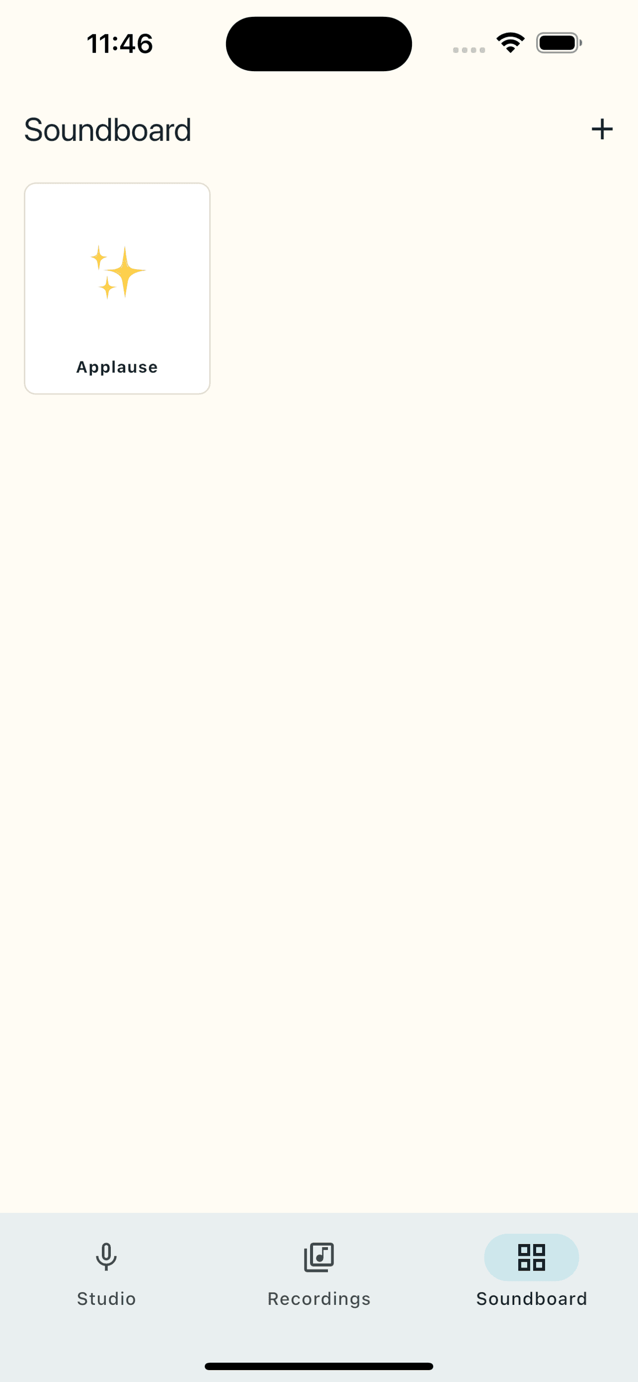 My Radio Show soundboard with an applause sound button